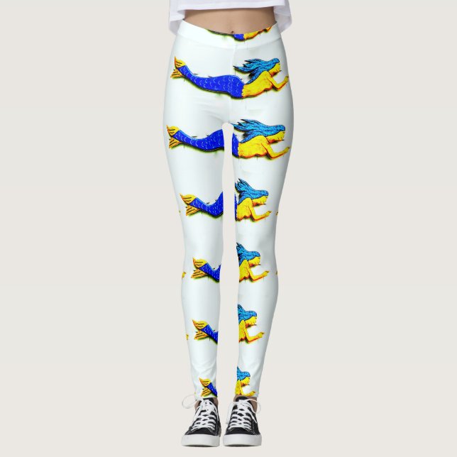Leggings sirenas de cola azul (Anverso)
