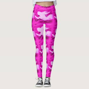 Leggings sirenas rosas apuntando