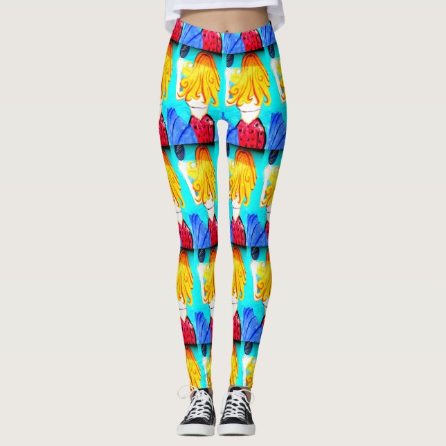 Leggings sirenas rubias con el espejo (Anverso)