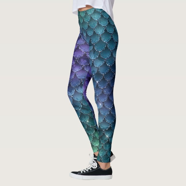 Leggings Sirenita de pescado personalizada personalizado (Izquierda)