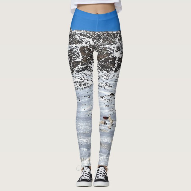 Leggings Sisimiut Greenland Paisaje al aire libre Azul ciel (Anverso)