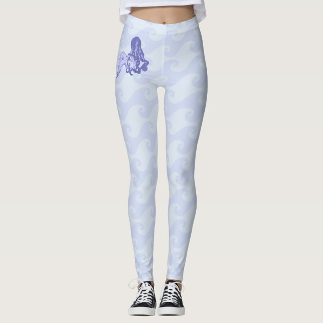 Leggings Sitting Mermaid Blue (Anverso)