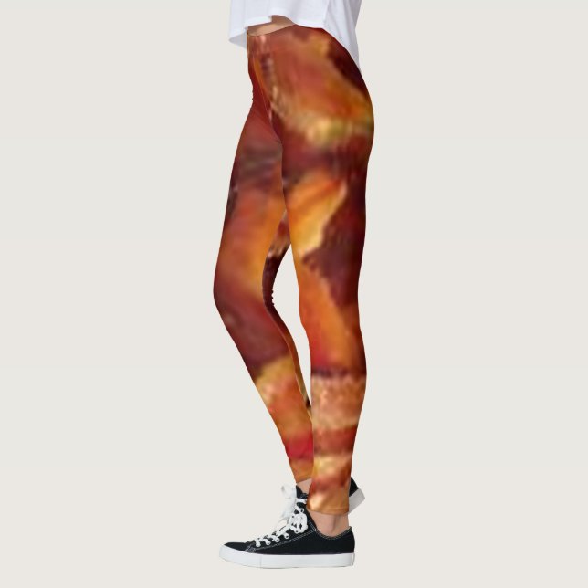 Leggings Sizzle en estilo: Porcino y Patrón de Bacon (Izquierda)