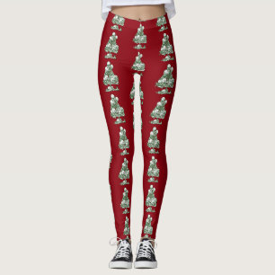 Leggings skeleton gothic del árbol de navidad desagradable