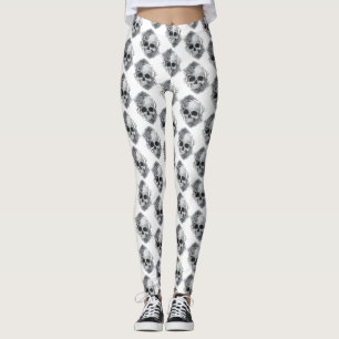 Leggings Skull y Rosas Sketch