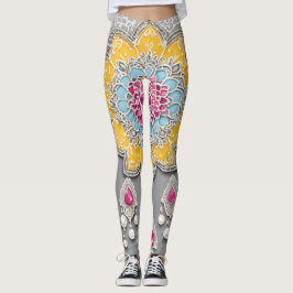Leggings Sky Blue sobre arte de IA gris