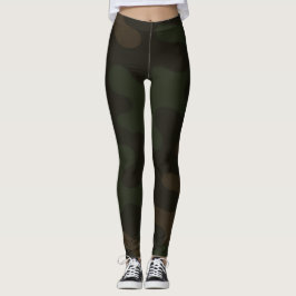 Leggings Sleek Camo Deep Black Dark Charcoal Tonos modernos