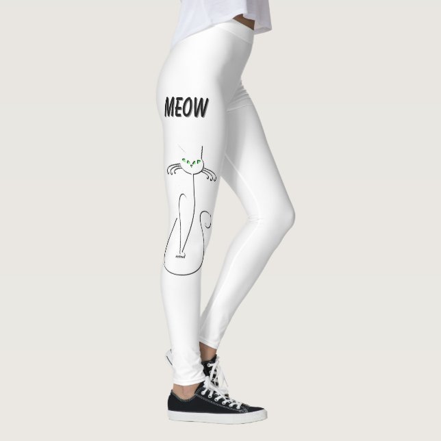 Leggings Slinky Black Cat se inclina ante los ojos verdes e (Derecha)