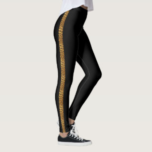 Leggings Slinky Leopardo Fur estela de moda en negro