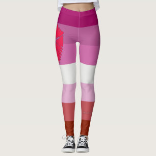 Leggings SlipperyJoe lápiz labial bandera de orgullo lésbic