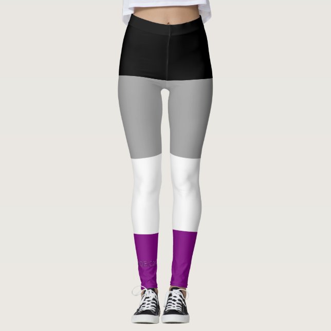Leggings SlipperyJoe's asexual pride flag emphasizing inclu (Anverso)