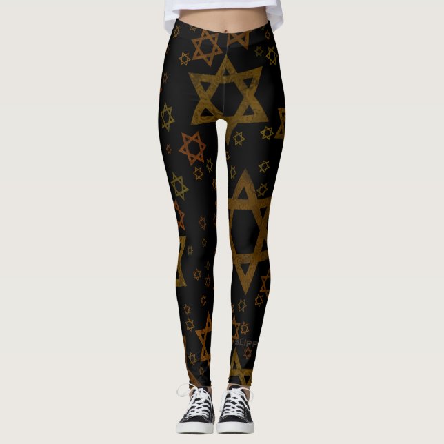 Leggings SlipperyJoe's Star David artístico con tema de Han (Anverso)