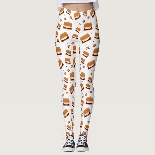 Leggings S'mores sonriente con los puntos en blanco (Anverso)