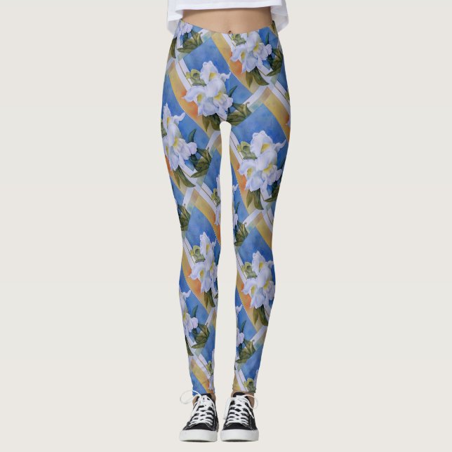 LEGGINGS SNAPDRAGONES BLANCOS | LEGADOS FLORALES (Anverso)