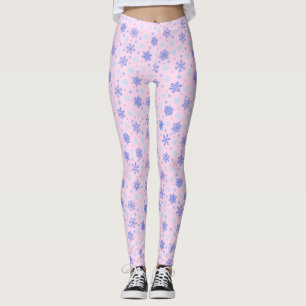 Leggings Snowflakes Pastel Rosa Elegante Girona Elegante
