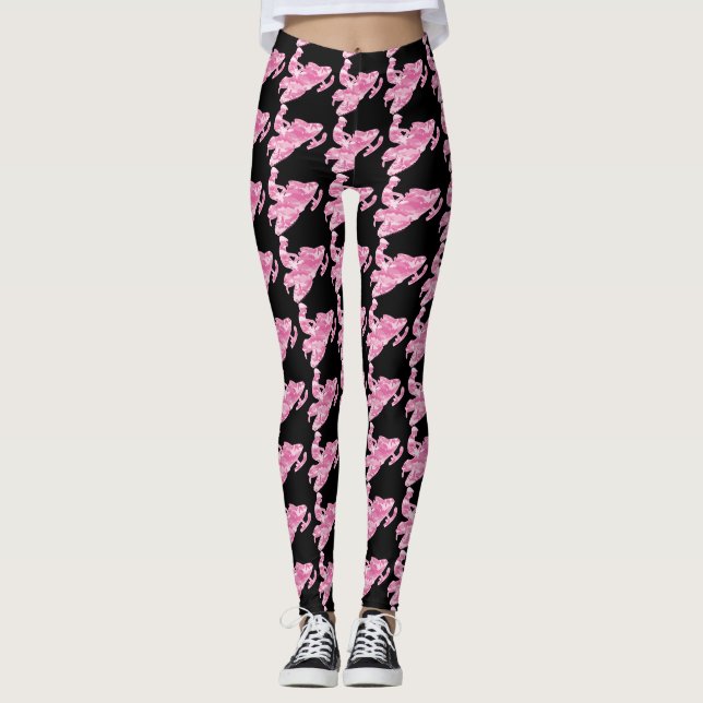 Leggings Snowmobile rosado del camuflaje (Anverso)