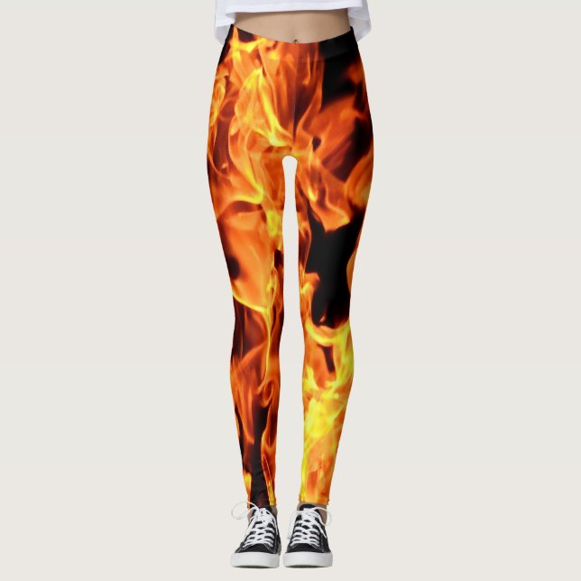 Leggings Sobre las piernas de fuego (Anverso)