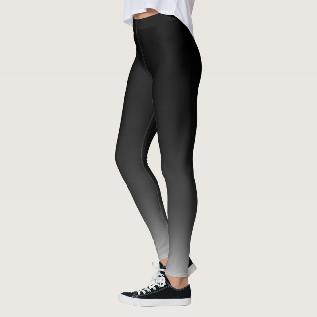 Leggings Sobre todo el negro a la pendiente gris de Ombre (Izquierda)