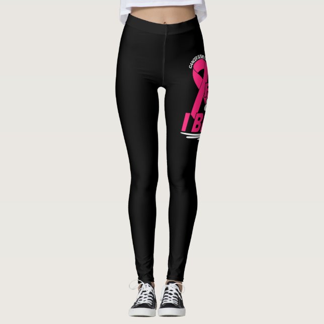 Leggings Sobreviviente de cáncer Faith Amigos Familia Rosa  (Anverso)