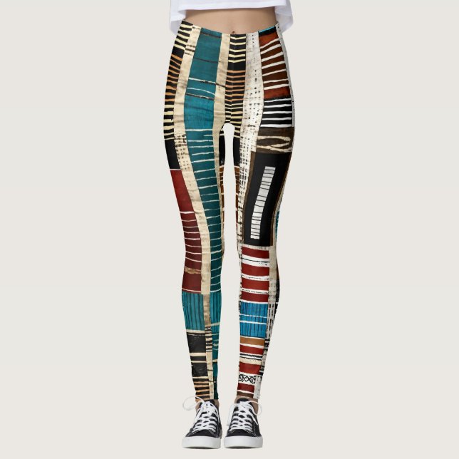 Leggings Sofisticada isla caribeña africana de lujo (Anverso)