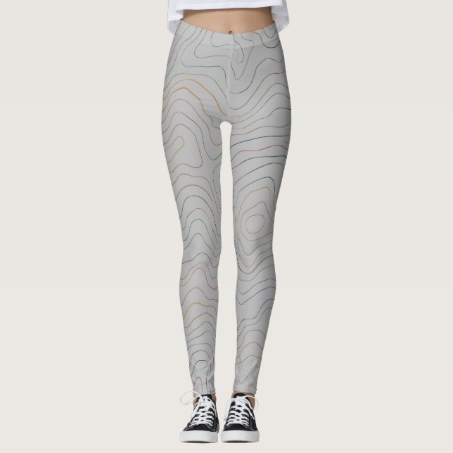 Leggings Soft Elevation Lines – White Base (Anverso)