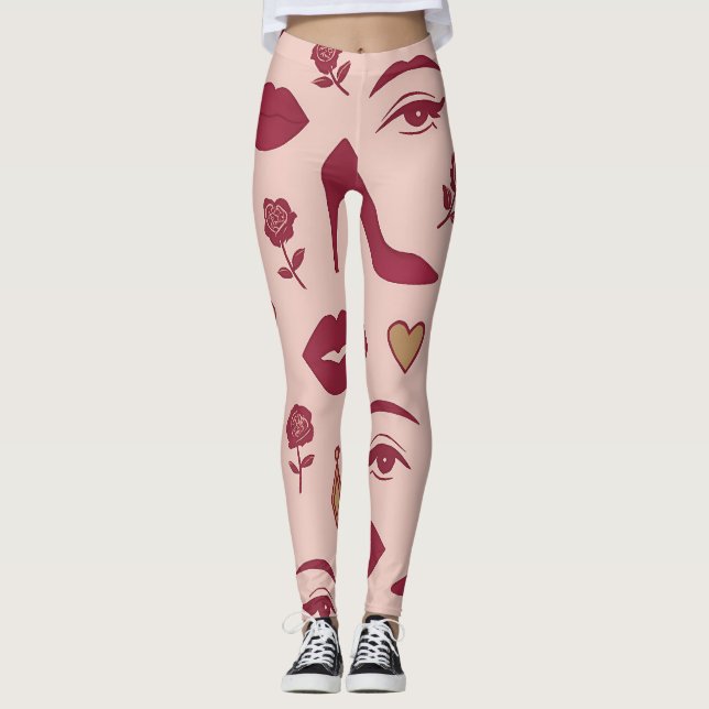 Leggings Soft Femme Power – Bold Chic Pattern for Stylish G (Anverso)