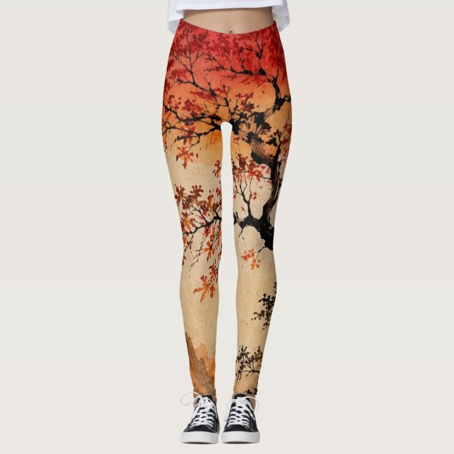 Leggings Sol crisis sobre el Árbol de la Vida (Anverso)