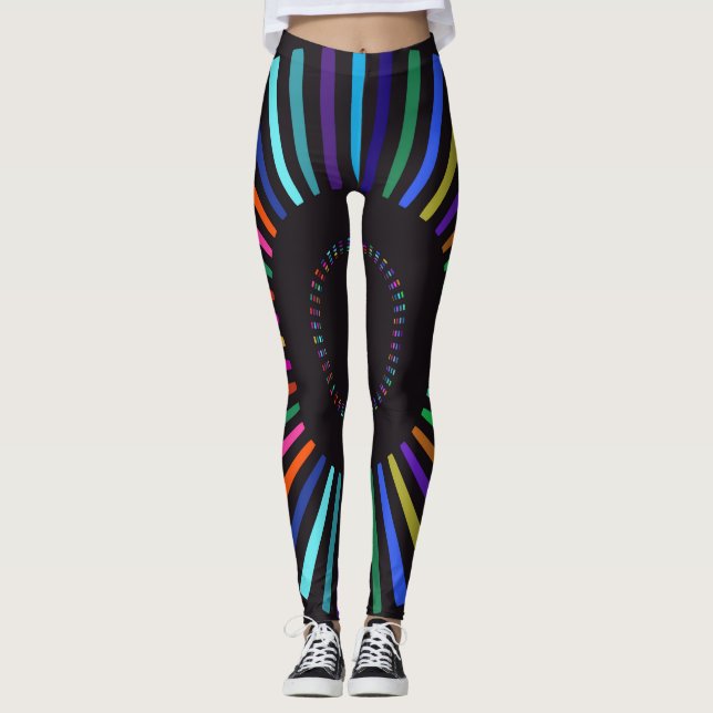 Leggings Sol de colores retro (Anverso)