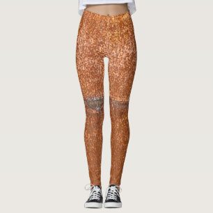 Leggings Soldado metalizado, textura oxidada.