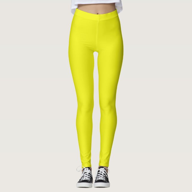 Leggings Solid Neon Yellow (Anverso)