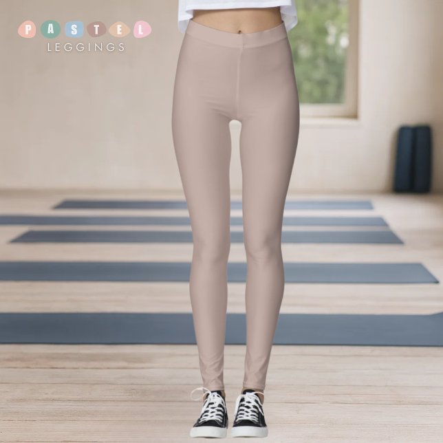 Leggings Solid Soft Light Paste Pinkish Purple Brown Color (Solid Soft Light Paste Pinkish Purple Brown Color Leggings
)