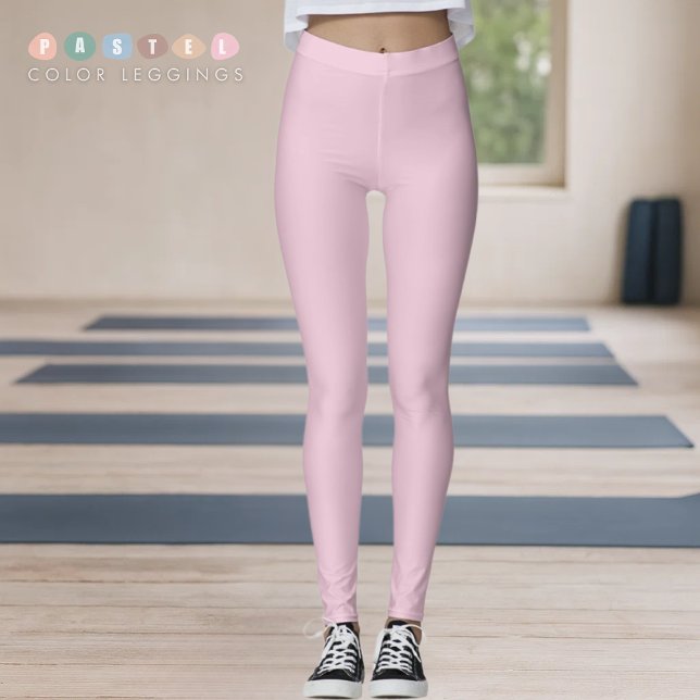 Leggings Solid Soft Light Pastel Orchid Pink Color (Solid Soft Light Pastel Orchid Pink Color Leggings
)
