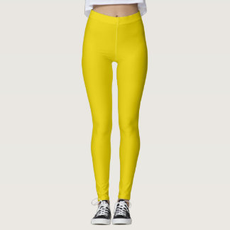 Leggings Sólido amarillo citrina brillante