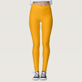 Leggings Sólido Liso Color Naranja