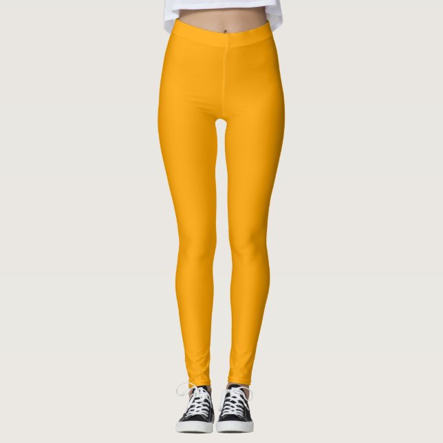 Leggings Sólido Liso Color Naranja (Anverso)
