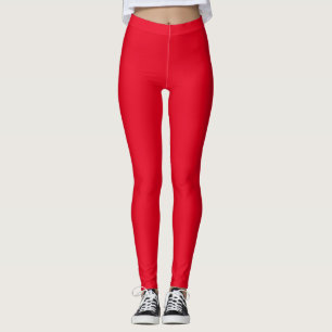 Leggings Sólido rojo simple