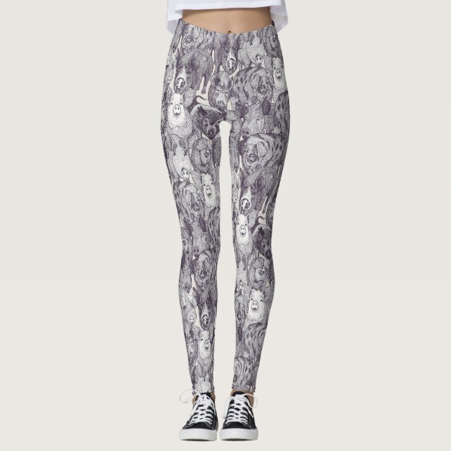Leggings solo cerdos morera fuerte blanco (Anverso)