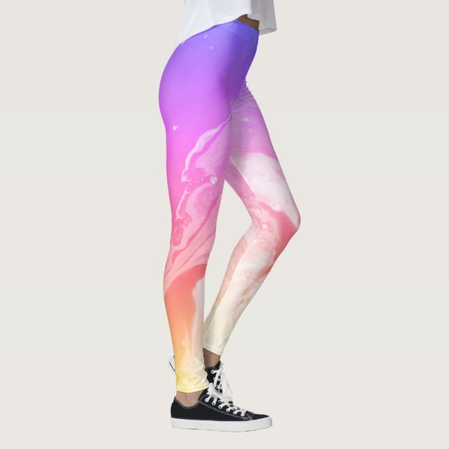 Leggings Solo quiero azul magenta rosa arcoiris (Derecha)