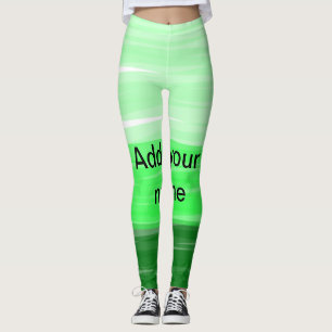 Leggings Sombra verde mínima simple añadir nombre logo de t