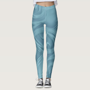 Leggings Sombras curvadas sobre obras de arte azules