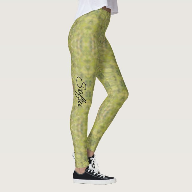 Leggings Sombras de ecologista Personalizan la calidad de l (Derecha)