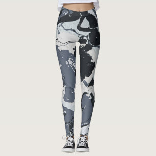 Leggings Sombras de gris monocromo abstracto moderno