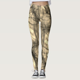 Leggings Sombras de humo negro espantaron Halloween moderno