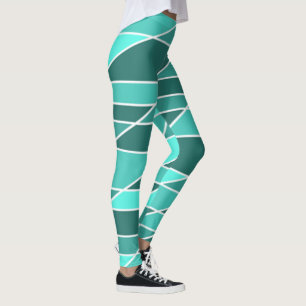 Leggings Sombras de las piernas Verde azuladas