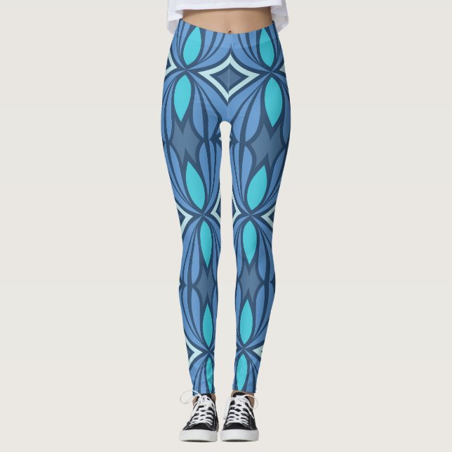 Leggings Sombras de piernas de gimnasio azul (Anverso)