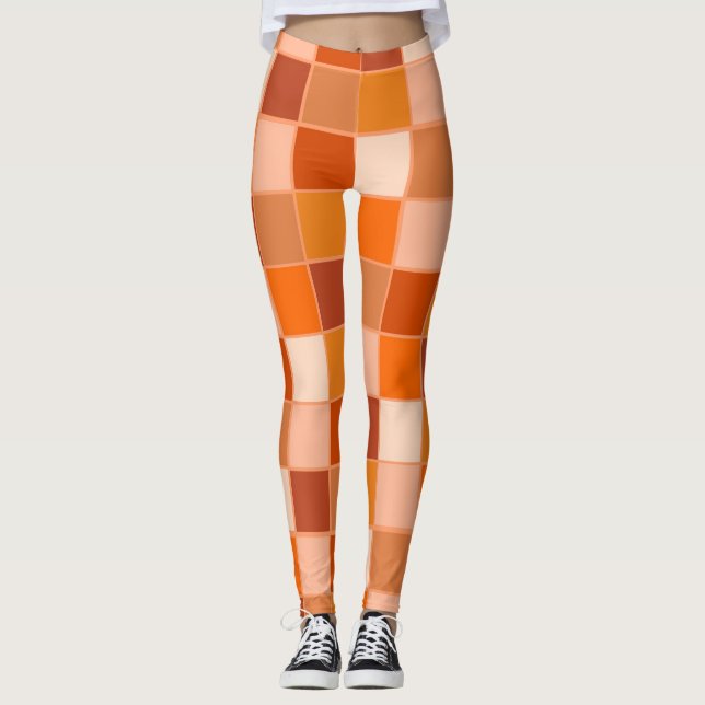 Leggings Sombras de plazas Naranjas (Anverso)