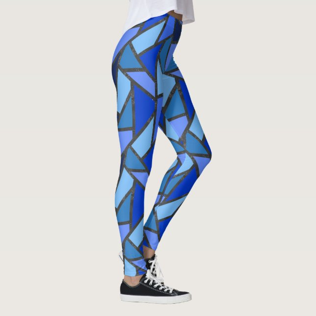 Leggings Sombras de vidrio manchado azul (Derecha)