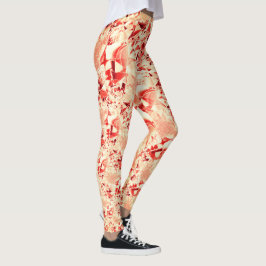 Leggings Sombreado salmón a coral con algo brillante y reto