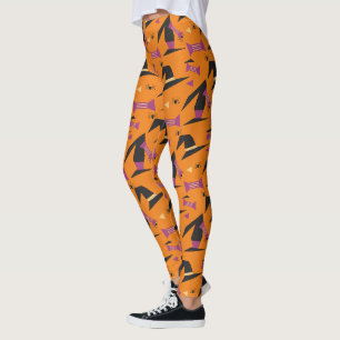 Leggings Sombrero de Bruja de Halloween Caramelo Araña Nara