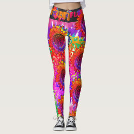Leggings "[SON]poder de la flor" girasol de teja brillante 